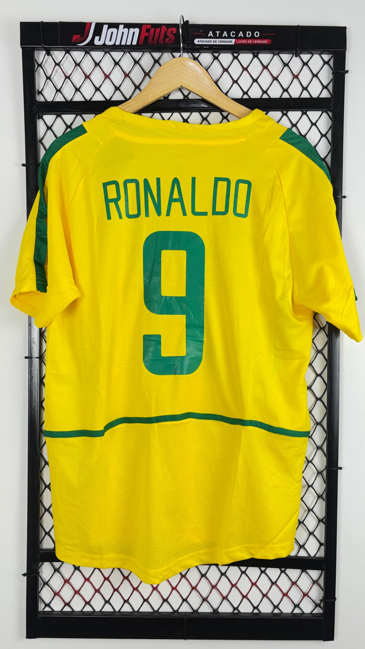 Camisa Brasil Retrô 2002 RONALDO 9 Home - Masculina