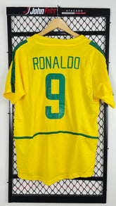 Camisa Brasil Retrô 2002 RONALDO 9 Home - Masculina